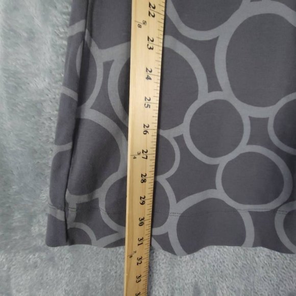 H&M Womens Dress A Line Gray Geometric Mini Jewel Neck Short‎ Sleeve Retro 4 - Picture 4 of 6